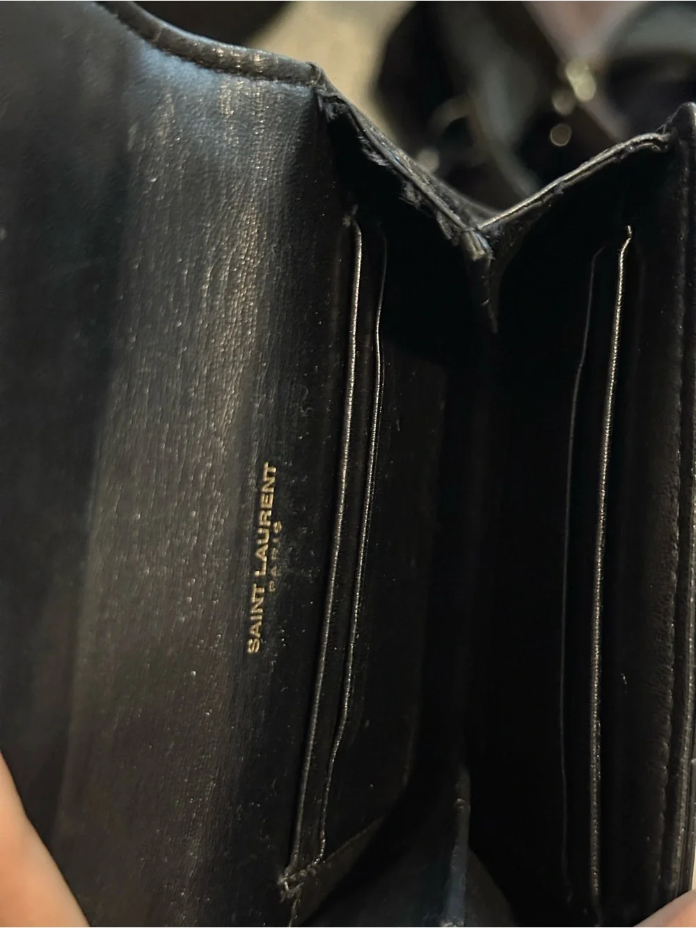 Authentic Saint Laurent Black Patent Vicky
Quilted Logo Wallet - Picture 9 of 12